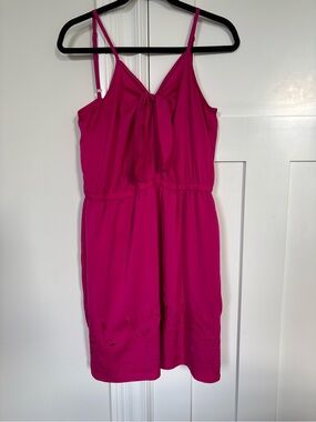 DKNY Fuchsia Tie-Front Mini Sundress